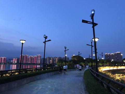 清远清城区江心岛夜景摄影