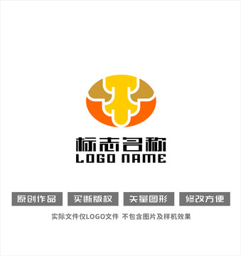 鹿元素艺术logo