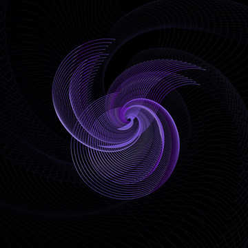 抽象紫色线条装饰画