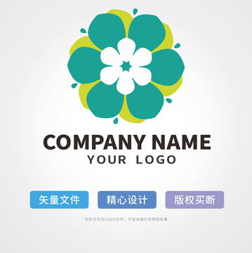 花朵叶子logo