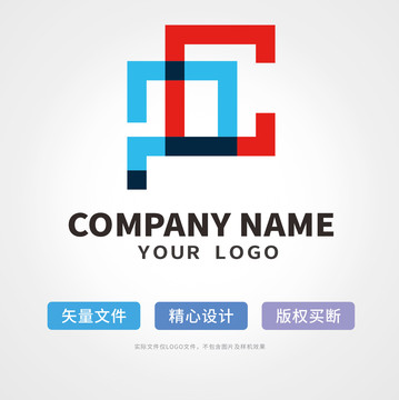 pc字母logo