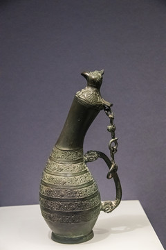 中国陕西历史博物馆战国鸟盖瓠壶