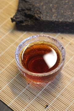 普洱熟茶砖茶汤