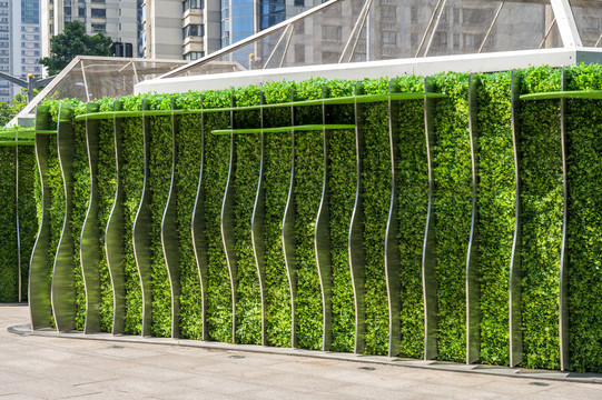园林建筑创意绿植墙