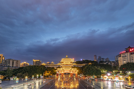 重庆人民大礼堂夜景