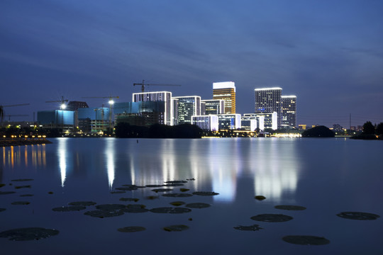 南京江宁九龙湖公园夜景