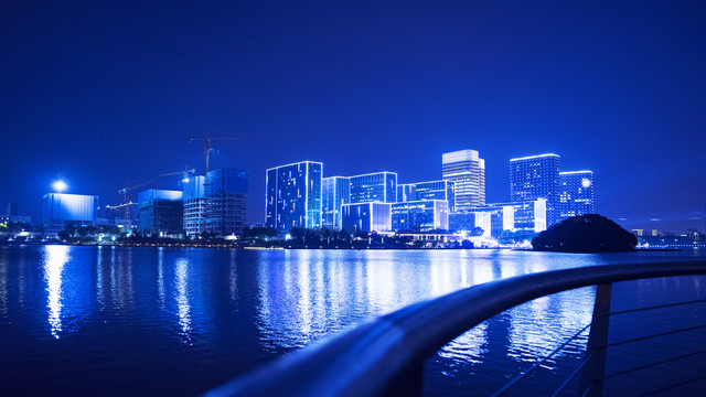 南京江宁九龙湖公园夜景