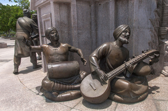 东南亚音乐表演雕塑