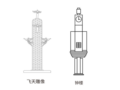 泉州钟楼和市雕