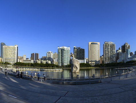 厦门白鹭女神广场全景图