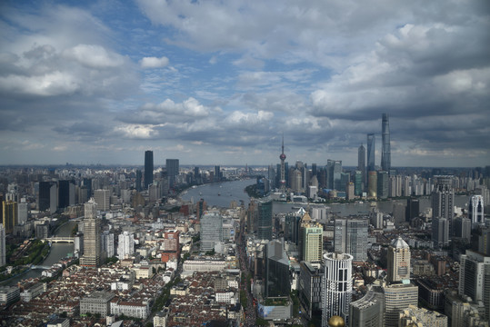 上海浦东陆家嘴城市建筑风光