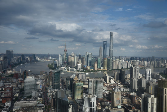 上海浦东陆家嘴城市建筑风光