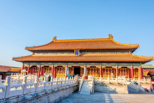 中国首都北京故宫宁寿宫皇极殿