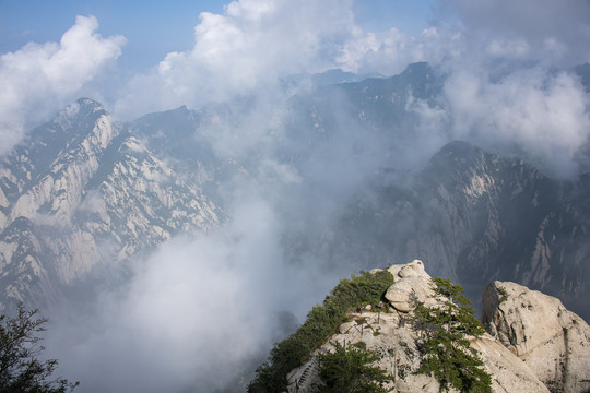 中国陕西华山东峰风光