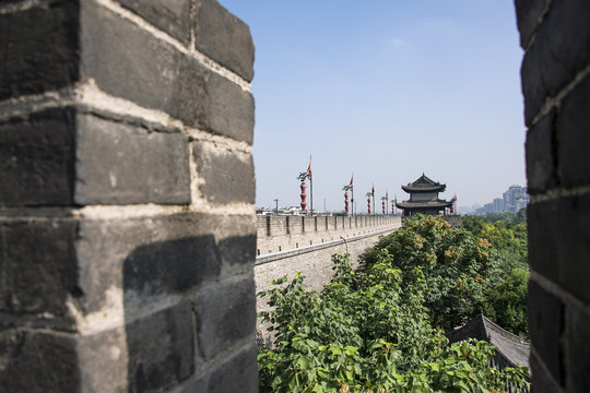 中国陕西西安长乐门明城墙