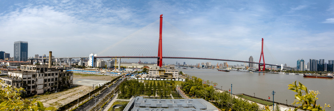 上海杨浦大桥全景