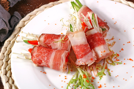 金针菇牛肉卷