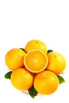 白底上一盘果冻橙