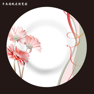 餐具花面花纸图案