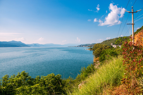 云南昆明抚仙湖美景