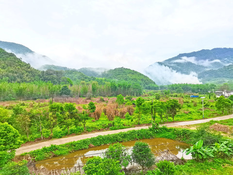 农村山景