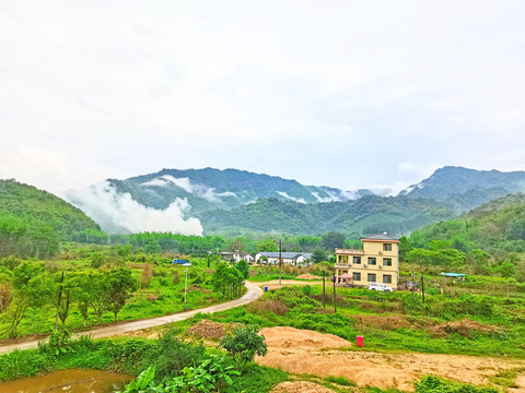 农村山景