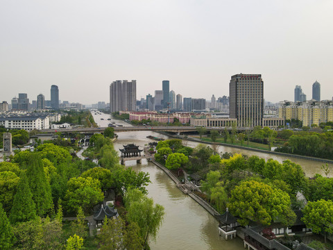 航拍苏州京杭大运河