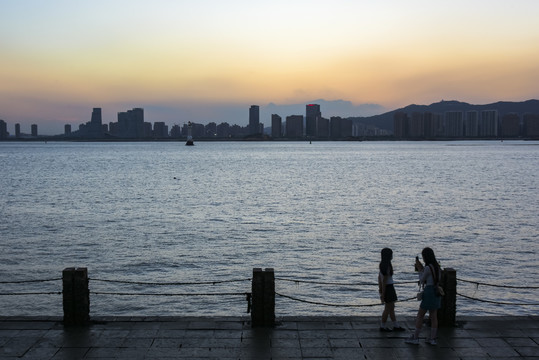 厦门海湾黄昏