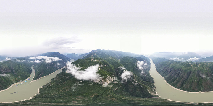 重庆巫山神女峰全景图