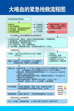 大咯血的紧急抢救流程图