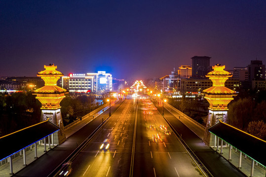 曲阜五福路夜景