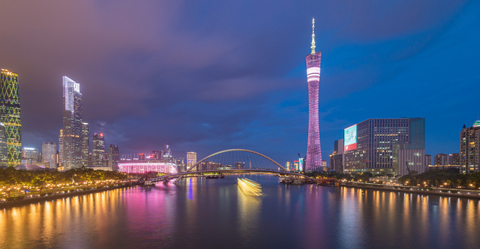 广州珠江两岸夜景