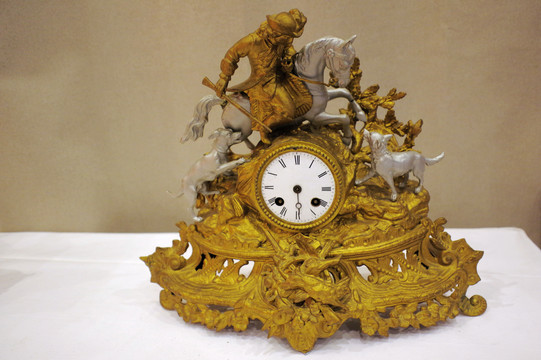法国拿破仑鎏金音乐座钟