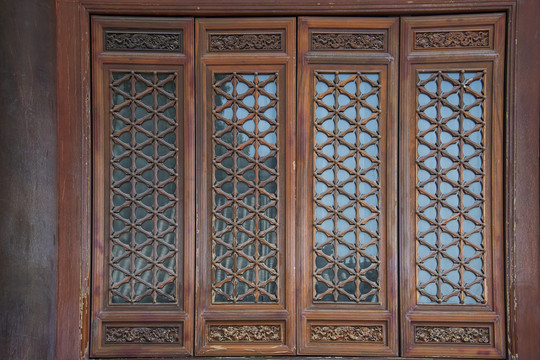 中国陕西西安大慈恩寺中式门窗