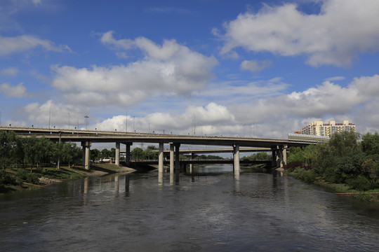 北京城市风光北京凉水河