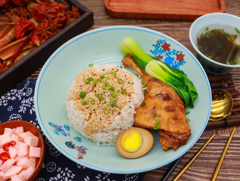 卤鸭腿饭套餐