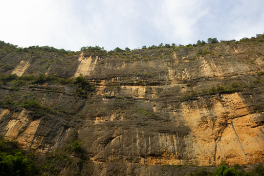 巫山小三峡悬崖绝壁