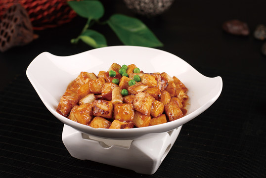 葱烧自制豆腐