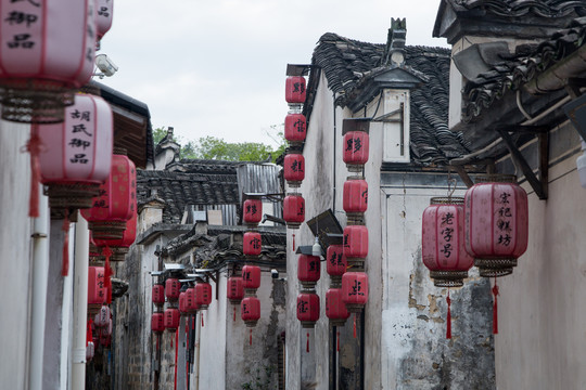 安徽宏村风景区的建筑风光