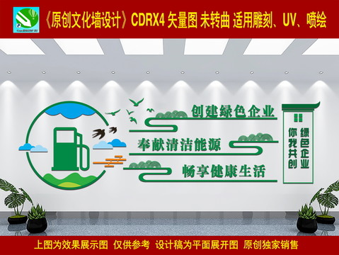 绿色加油站文化墙