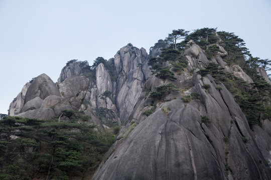 安徽黄山的山峰奇石