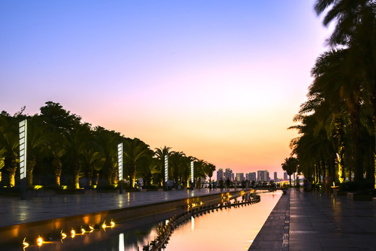 厦门海湾公园夜景