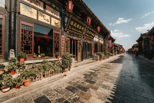 中国山西平遥古城街景
