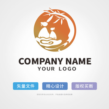 禅意神仙中药logo