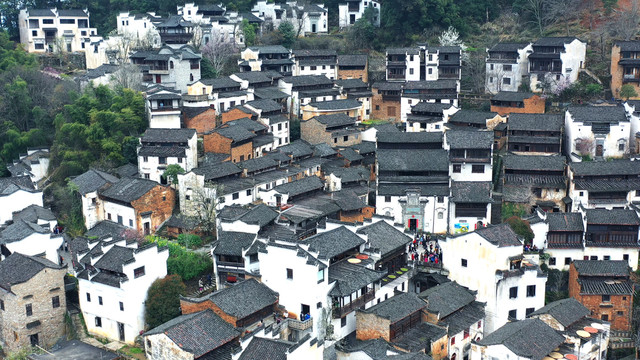 江西上饶婺源篁岭景区徽派建筑