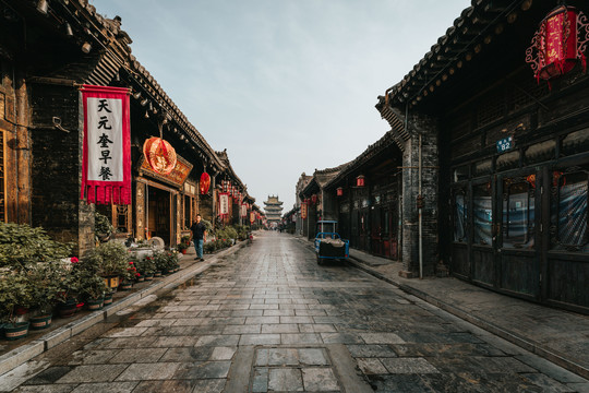 中国山西平遥古城街景