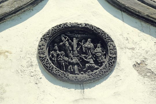中式古代砖雕
