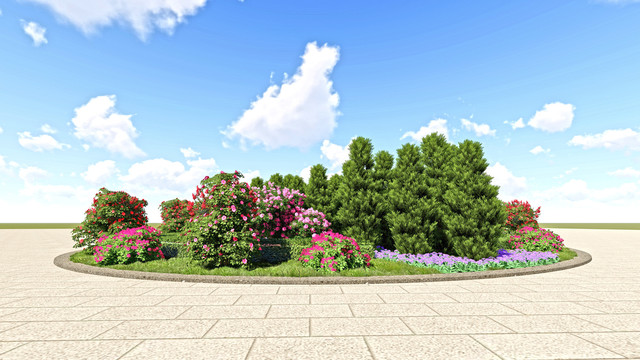 花坛绿化景观设计效果图方案