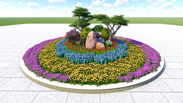 花坛绿化景观设计效果图方案
