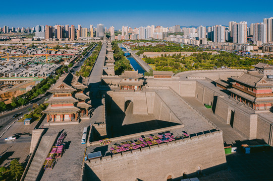 山西大同古城航拍